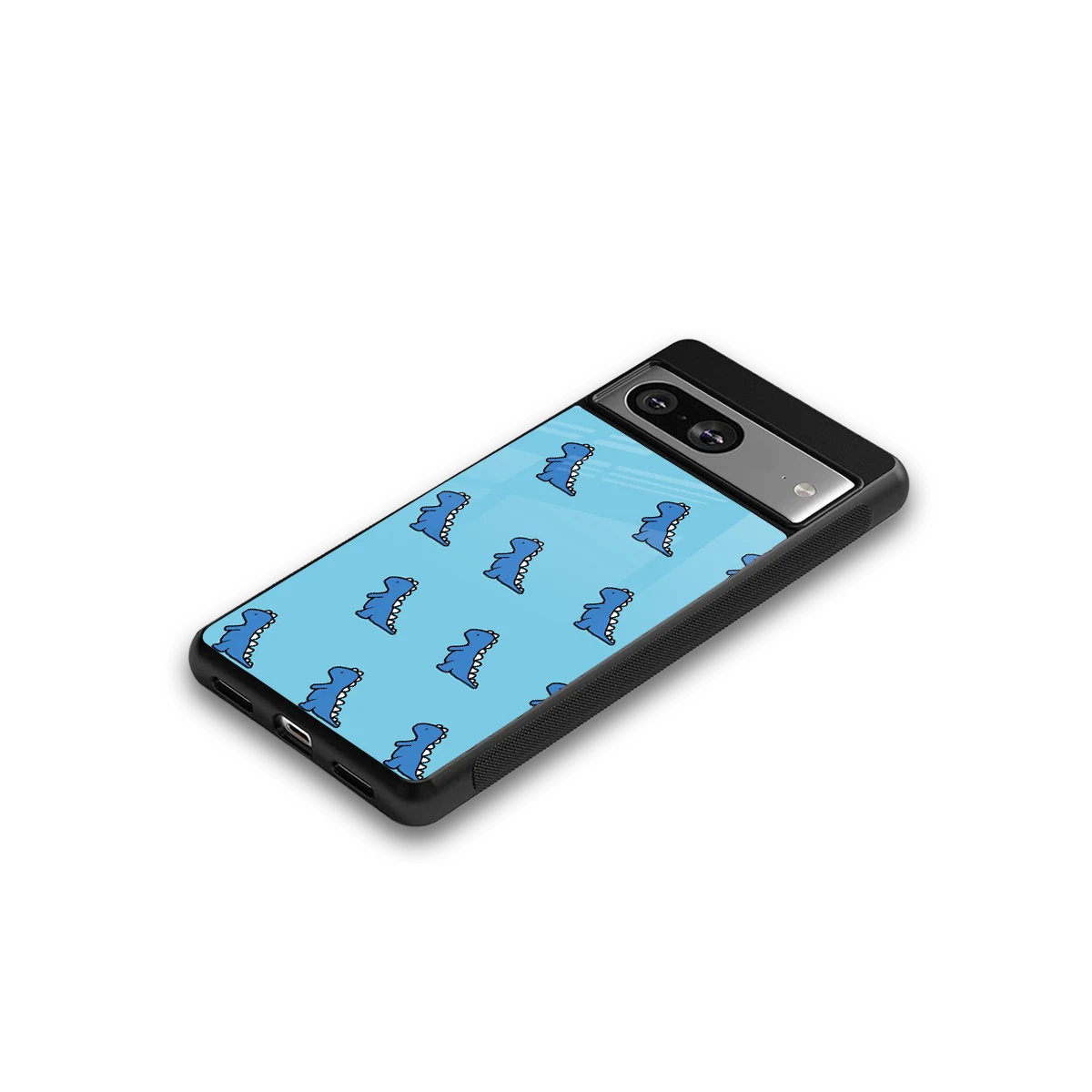 Dino Blue google pixel 8 mobile cover | shockproof glass phone case