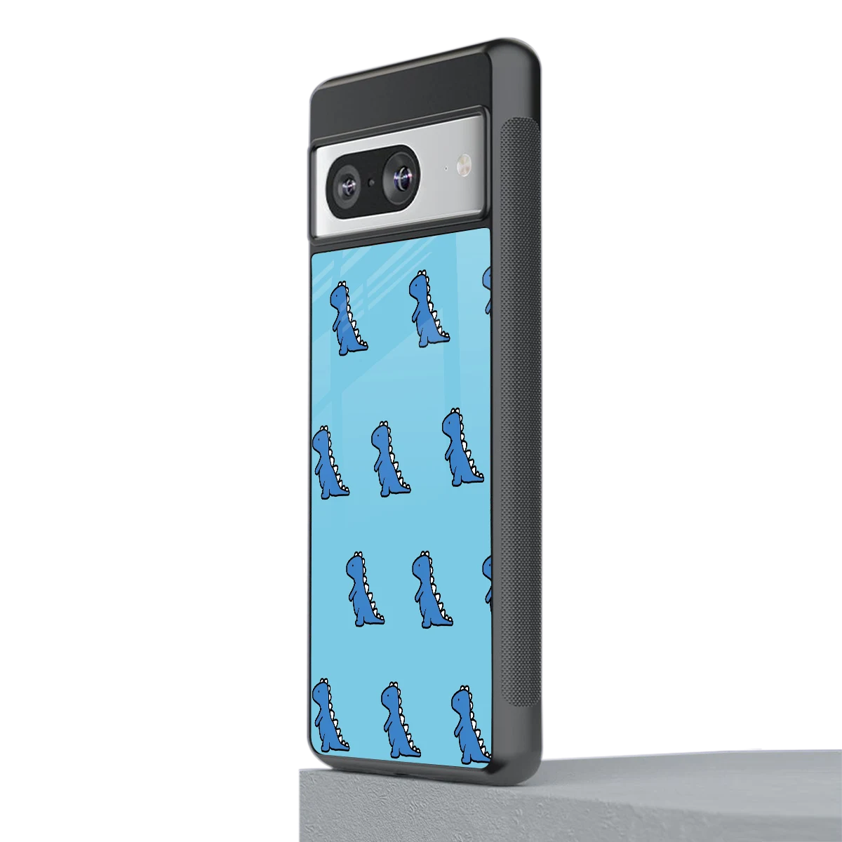 Dino Blue stylish phone case for google pixel 8 | glossy glass and slim fit