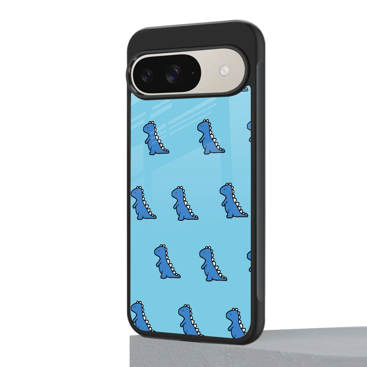 Dino Blue google pixel 9 mobile cover | shockproof glass phone case