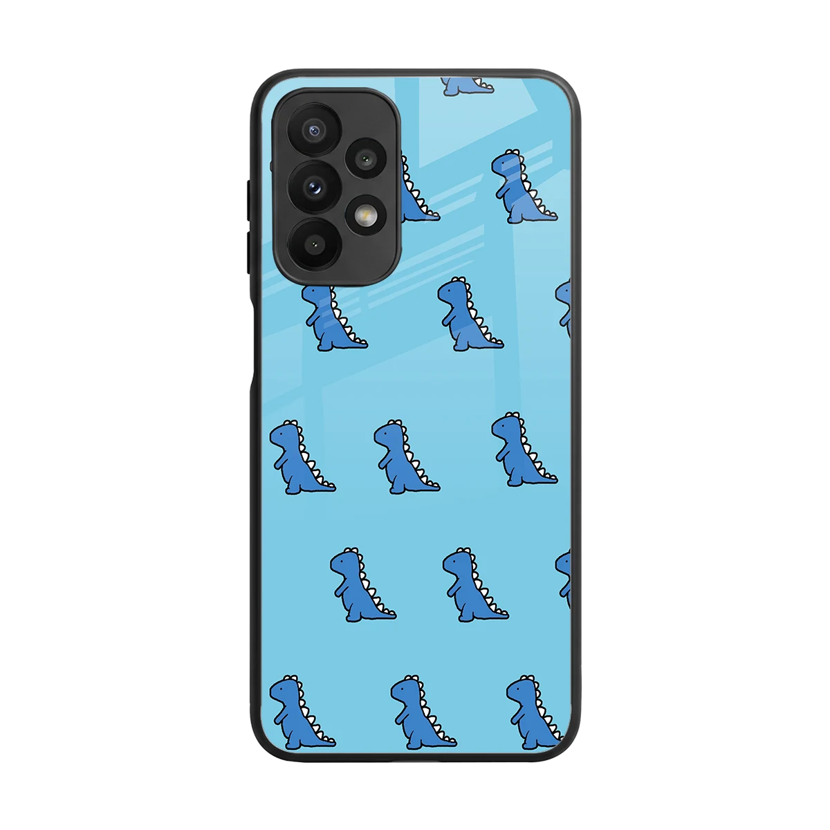 Dino Blue back phone cover | glass case for samsung galaxy a23