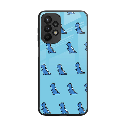Dino Blue back phone cover | glass case for samsung galaxy a23