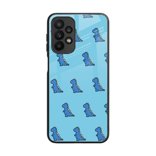 Dino Blue back phone cover | glass case for samsung galaxy a23