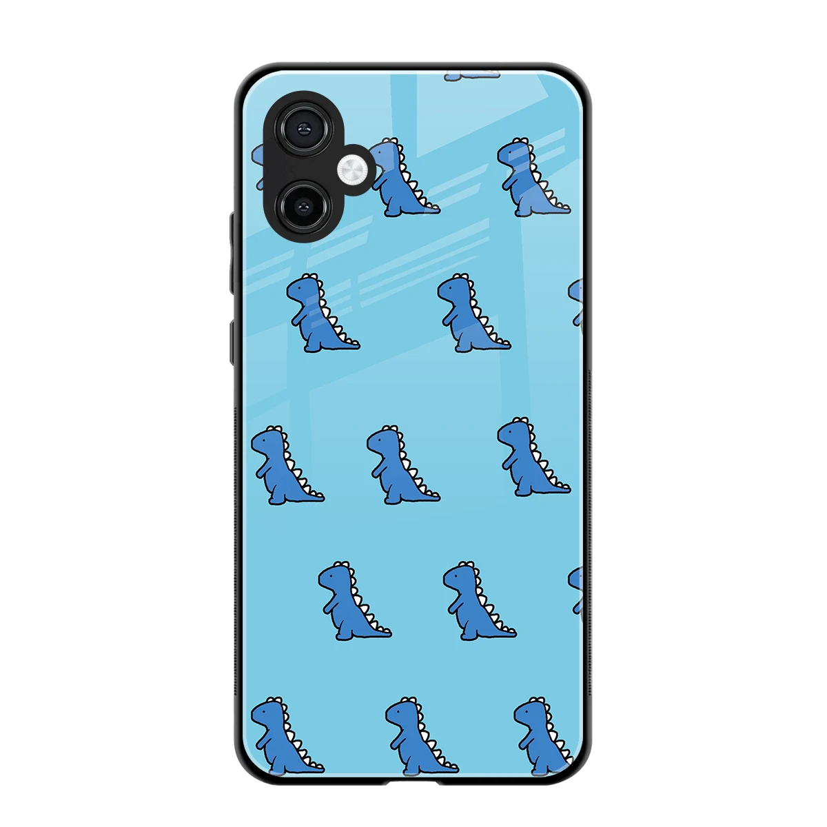 Dino Blue back phone cover | glass case for samsung galaxy a06 5g