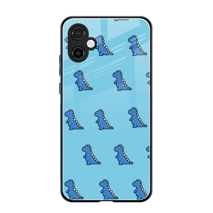 Dino Blue back phone cover | glass case for samsung galaxy a06 5g