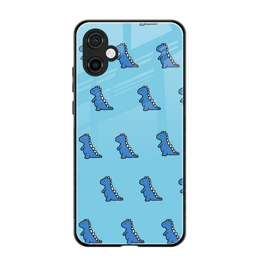 Dino Blue back phone cover | glass case for samsung galaxy a06 5g