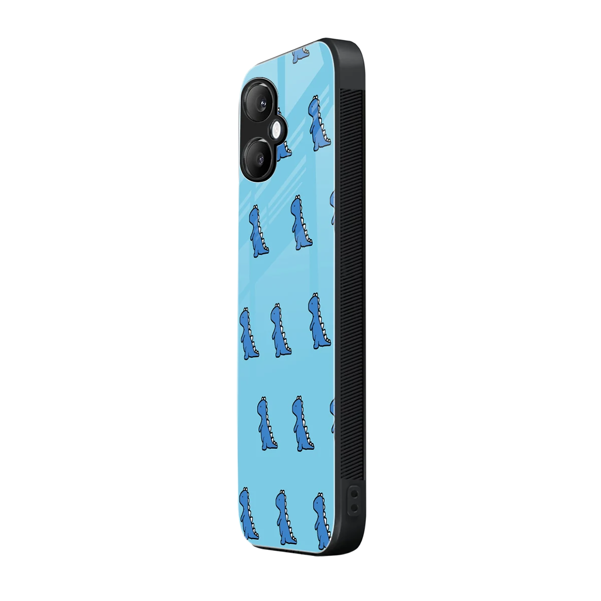 Dino Blue samsung galaxy a06 5g mobile cover | shockproof glass phone case