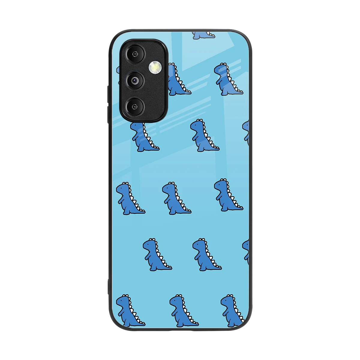 Dino Blue back phone cover | glass case for samsung galaxy m14 5g