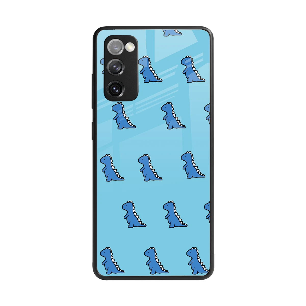 Dino Blue back phone cover | glass case for samsung galaxy s20 fe