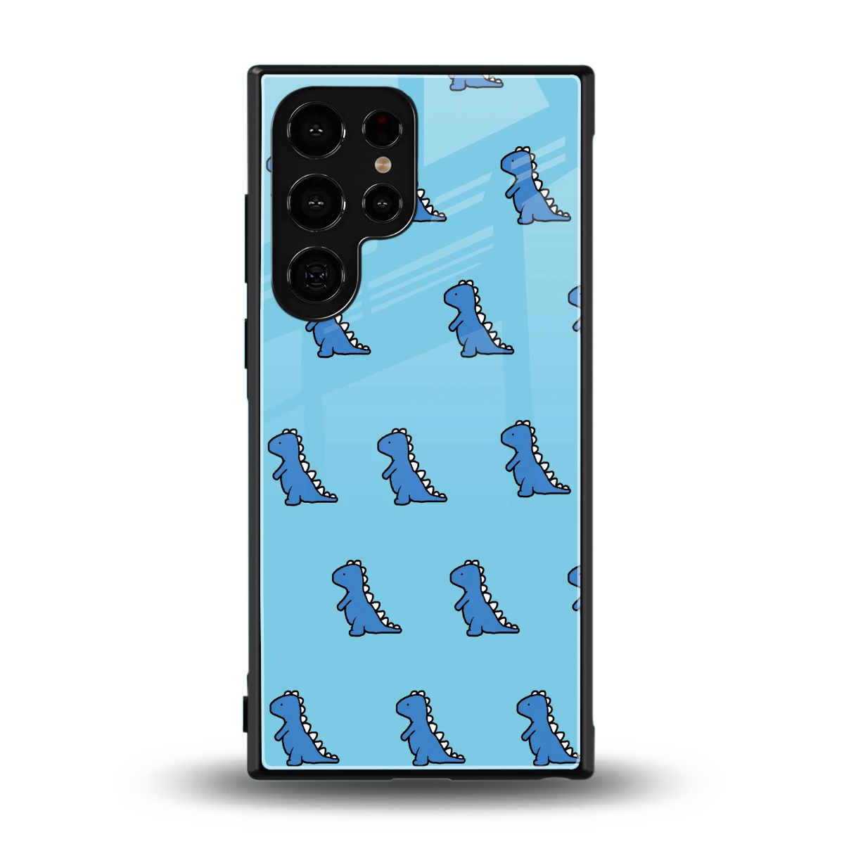 Dino Blue back phone cover | glass case for samsung galaxy s24 ultra