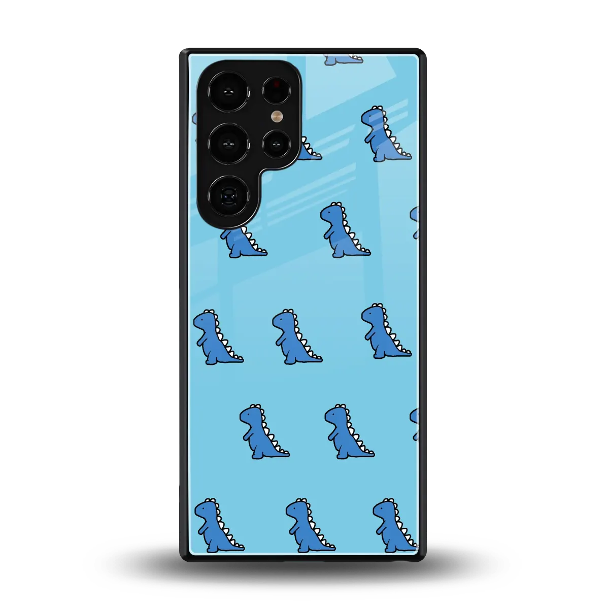 Dino Blue back phone cover | glass case for samsung galaxy s26 ultra