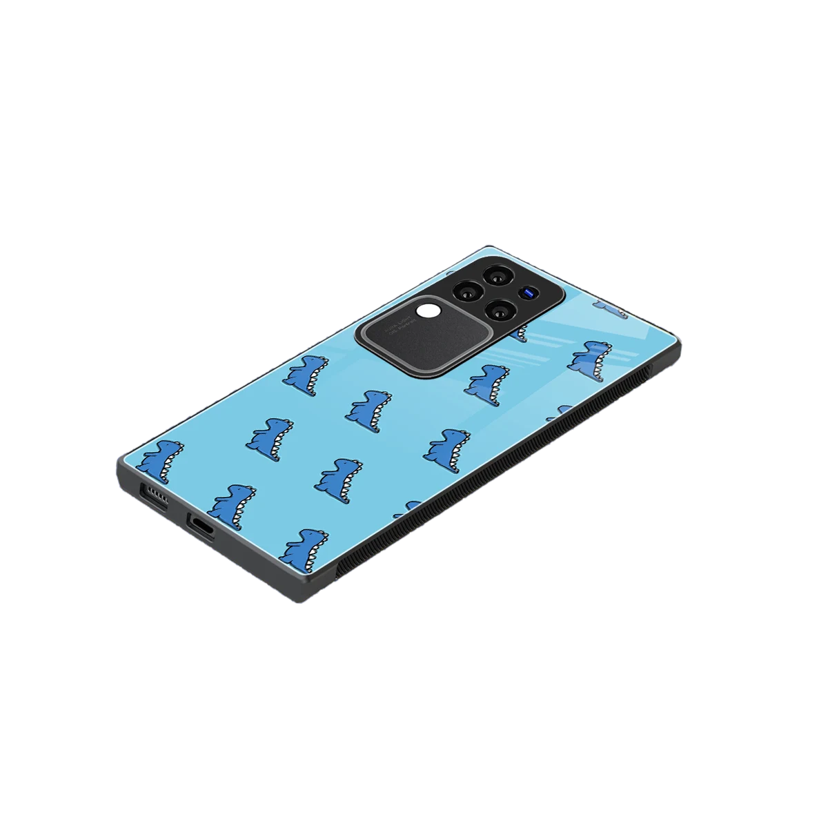Dino Blue stylish phone case forvivo v30 pro | glossy glass and slim fit
