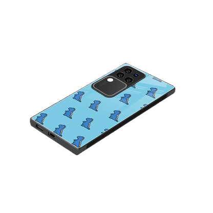 Dino Blue stylish phone case forvivo v30 pro | glossy glass and slim fit