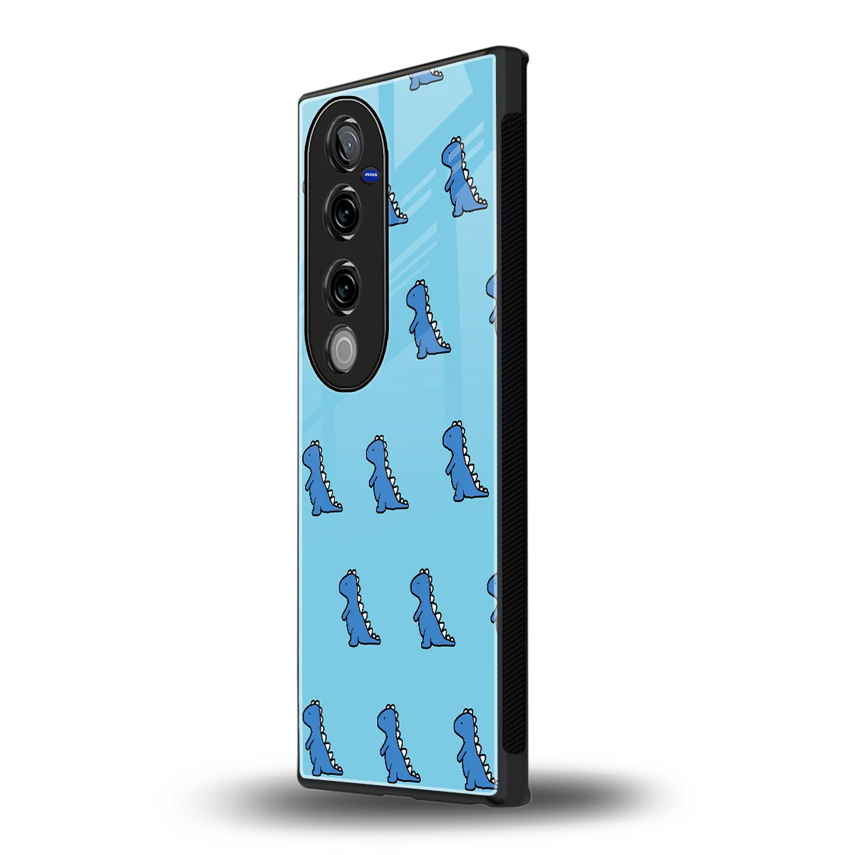 Dino Blue vivo v40 pro mobile cover | shockproof glass phone case