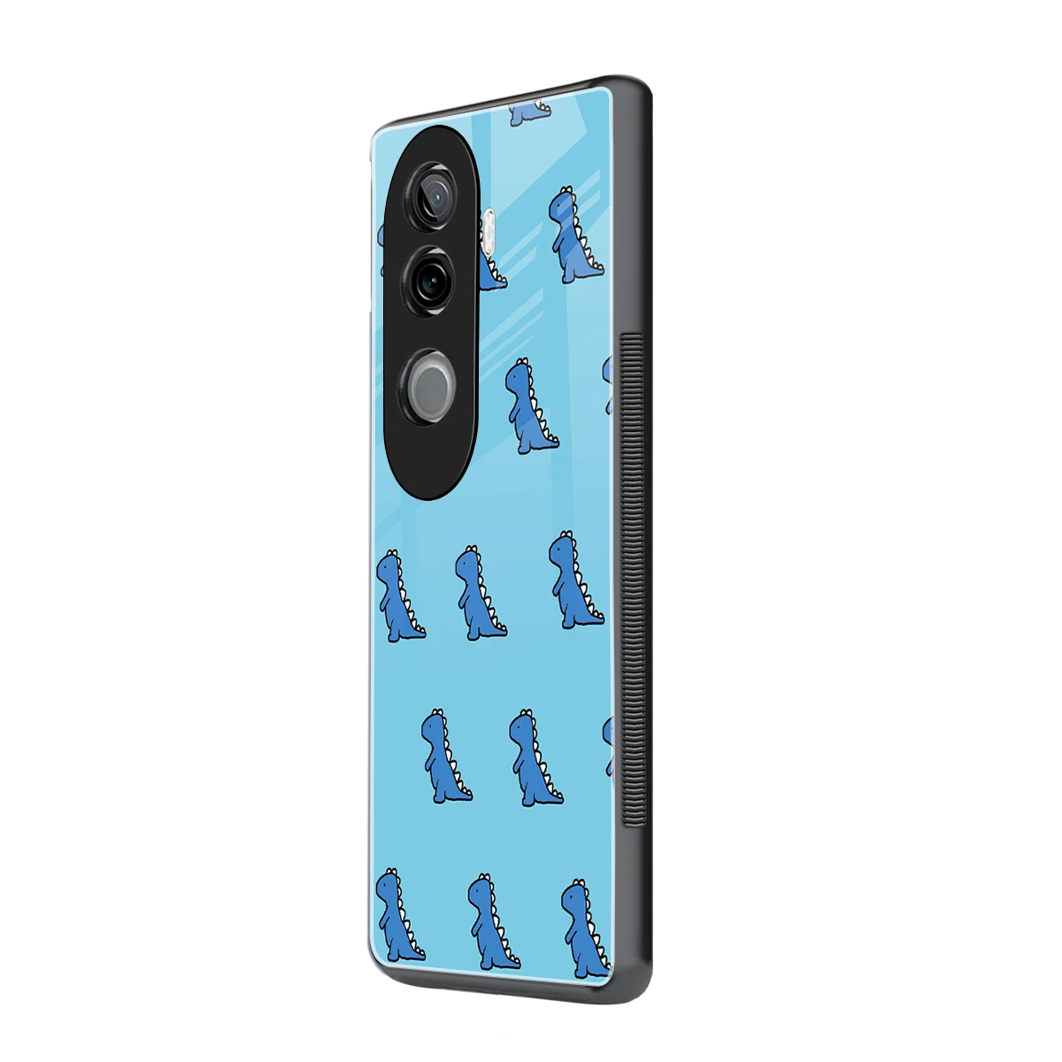 Dino Blue vivo v40e mobile cover | shockproof glass phone case