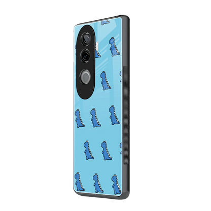 Dino Blue vivo v40e mobile cover | shockproof glass phone case