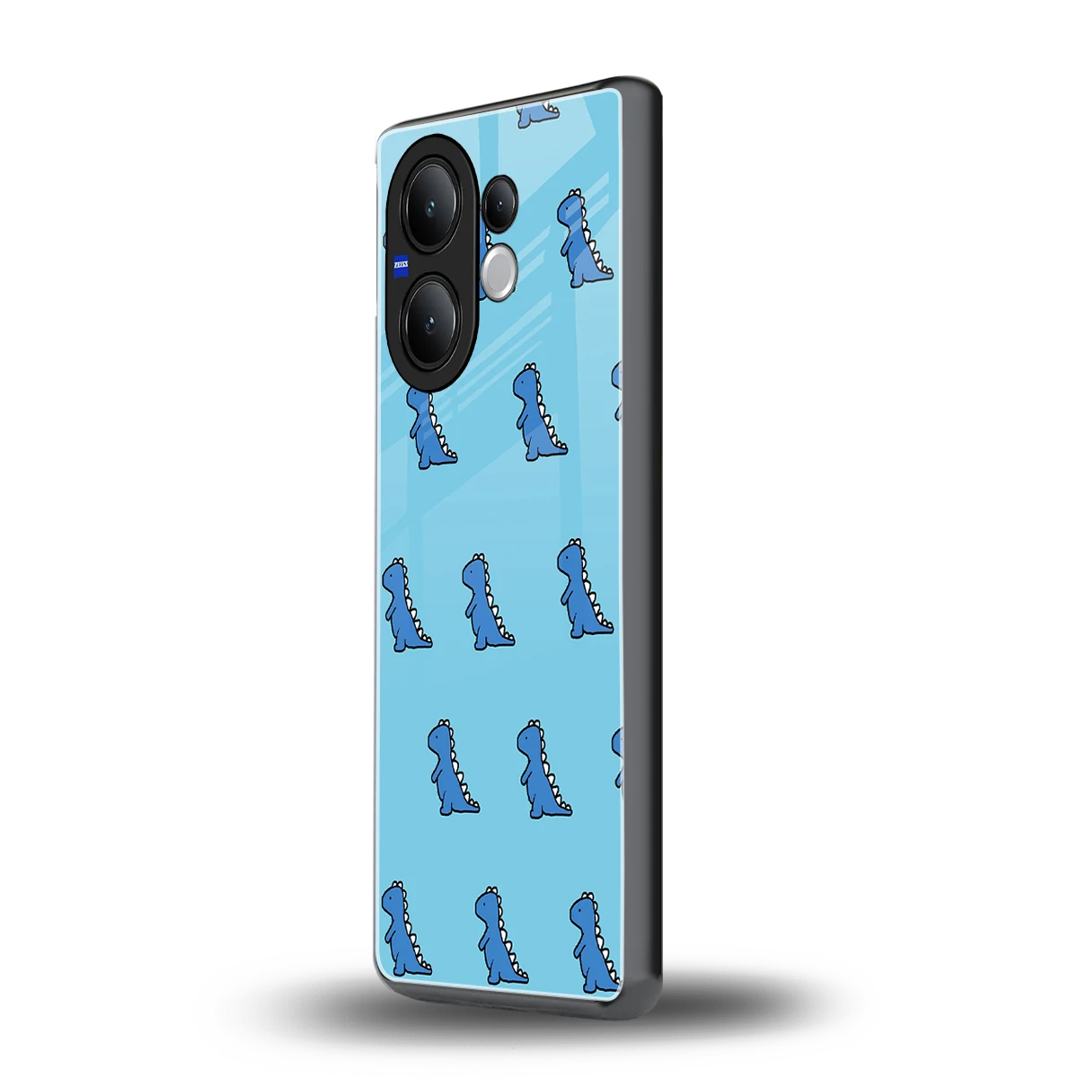 Dino Blue vivo v60 mobile cover | shockproof glass phone case