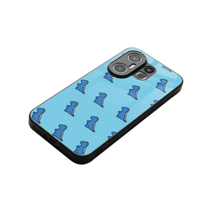 Dino Blue stylish phone case for vivo x200 fe | glossy glass and slim fit