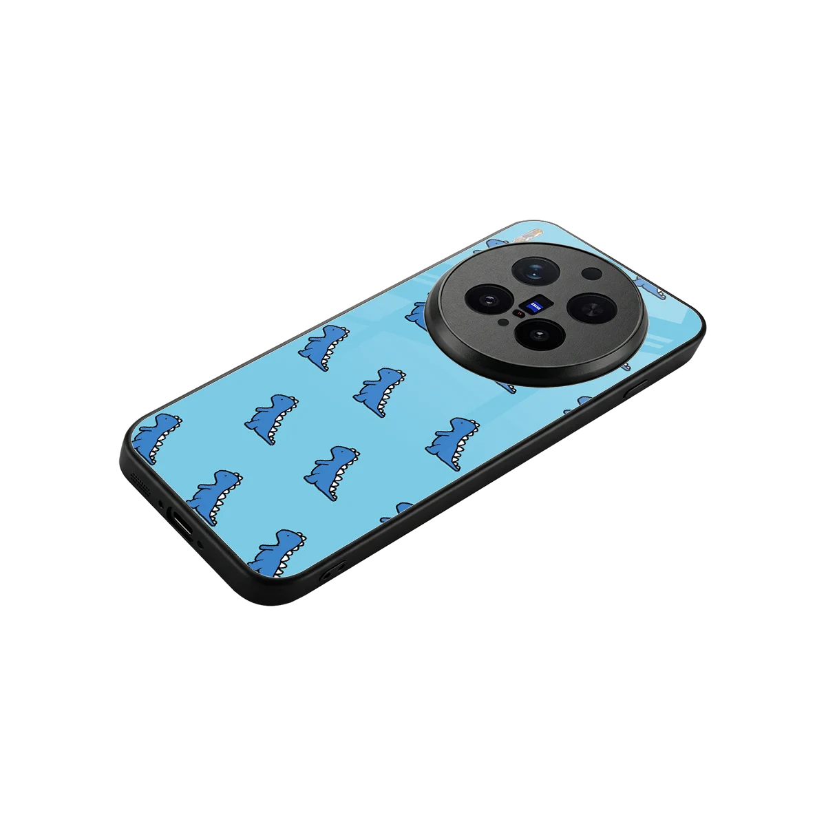 Dino Blue stylish phone case for vivo x300 pro | glossy glass and slim fit