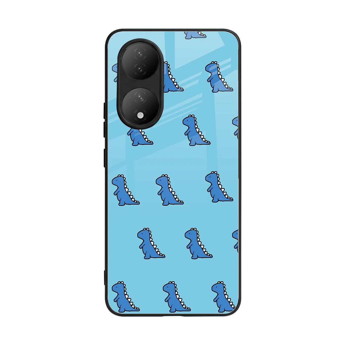 Dino Blue back phone cover | glass case for Vivo-y100
