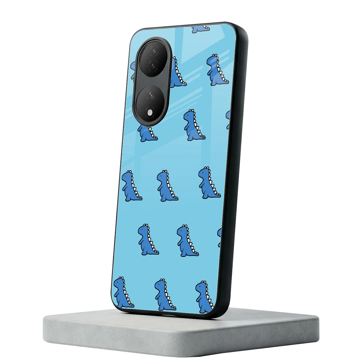 Dino Blue Vivo-y100 mobile cover | shockproof glass phone case