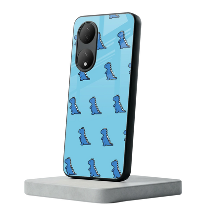 Dino Blue Vivo-y100 mobile cover | shockproof glass phone case