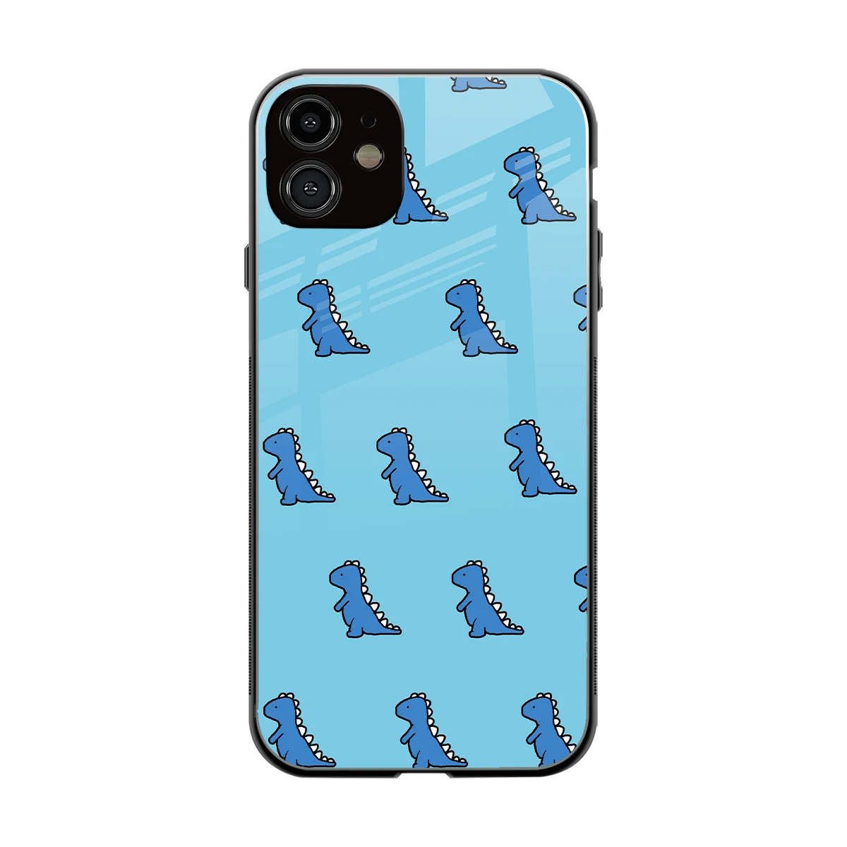 Dino Blue back phone cover | glass case for iphone 11