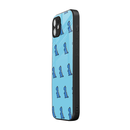 Dino Blue iphone 11 mobile cover | shockproof glass phone case