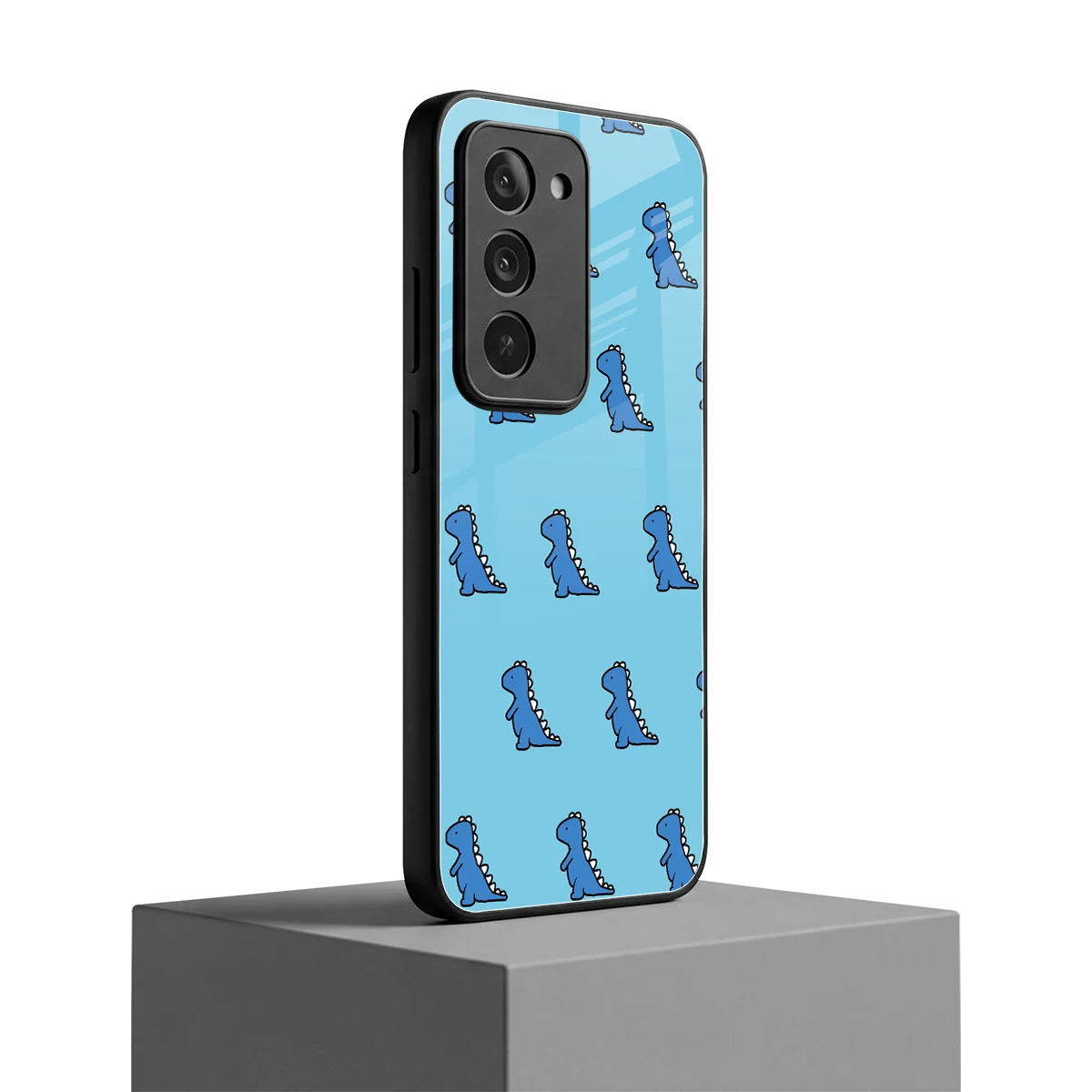 Dino Blue redmi 15 5g mobile cover | shockproof glass phone case