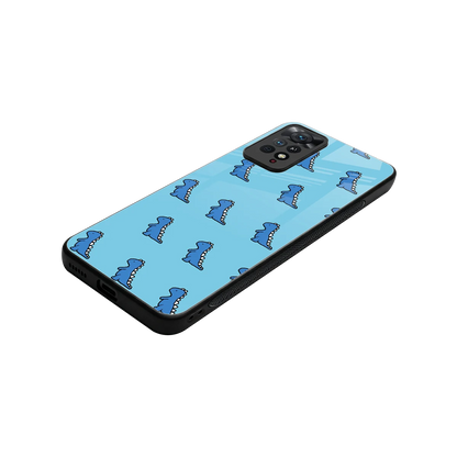 Dino Blue stylish phone case for redmi note 11 pro | glossy glass and slim fit