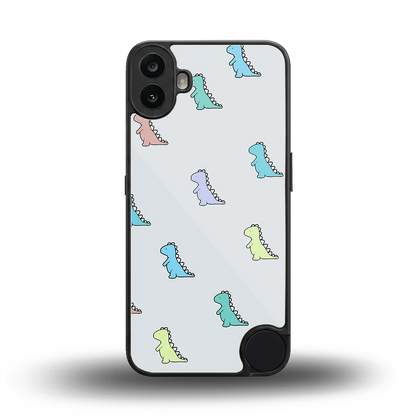 Dino back phone cover | glass case for cmf nothing phone 1