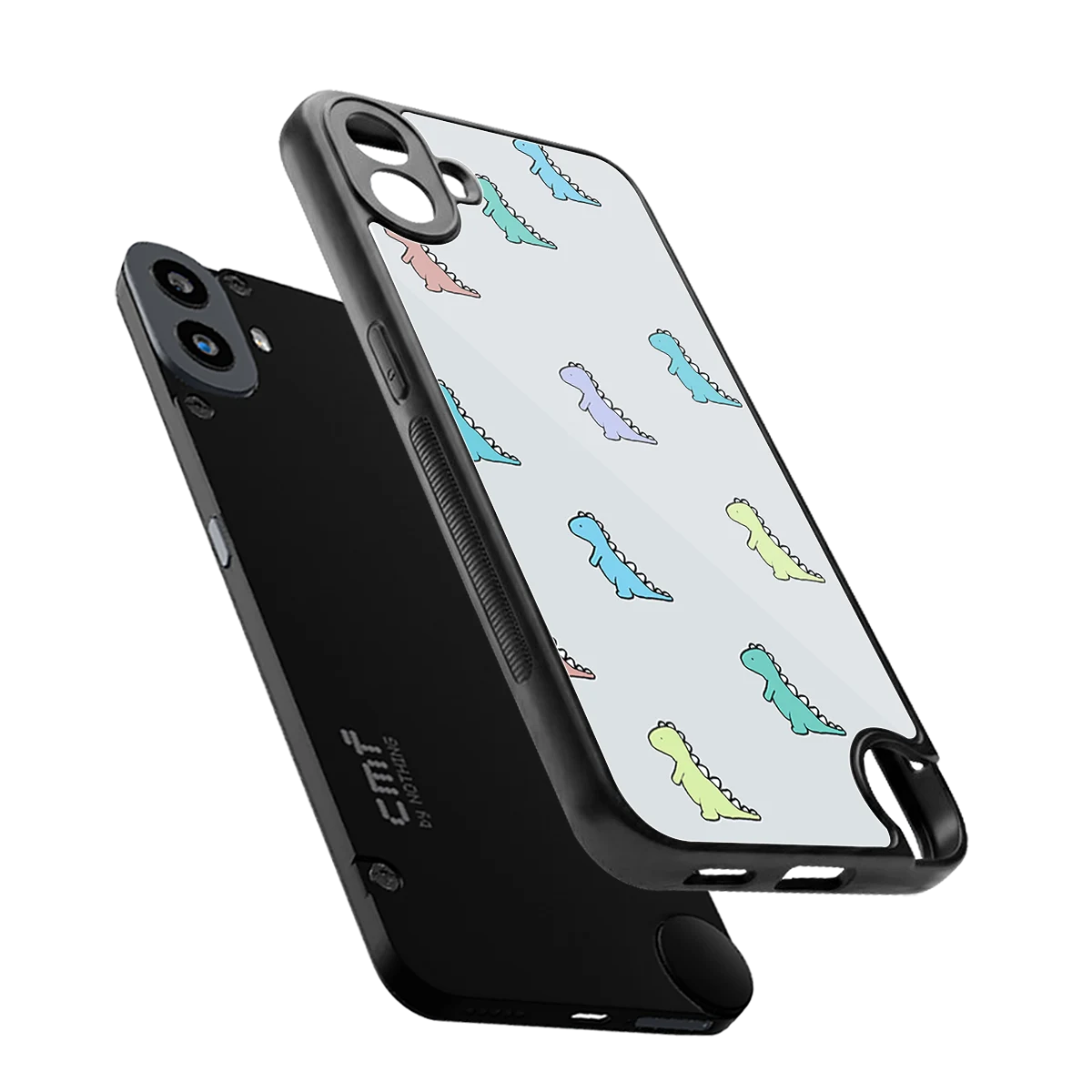 Dino sleek cmf nothing phone 1 cover with tempered glass back and TPU edges