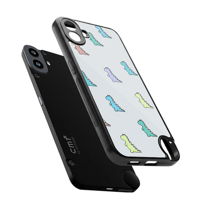 Dino sleek cmf nothing phone 1 cover with tempered glass back and TPU edges