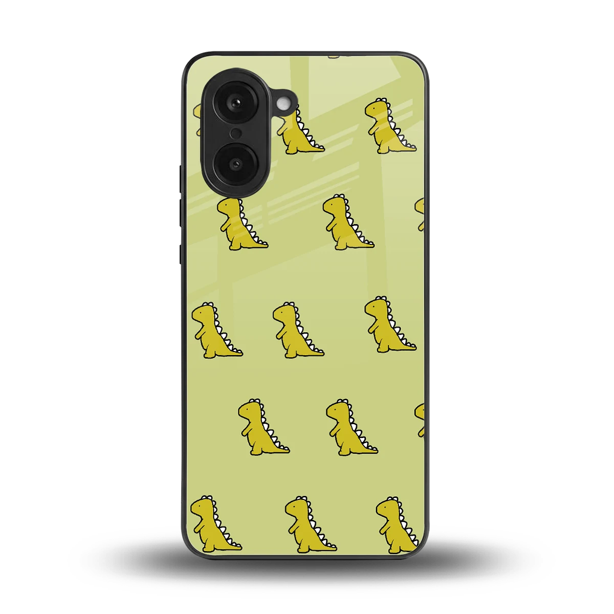 Dino Golden back phone cover | glass case for oneplus nord ce5 5g