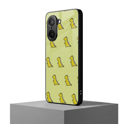 Dino Golden oneplus nord ce5 5g mobile cover | shockproof glass phone case