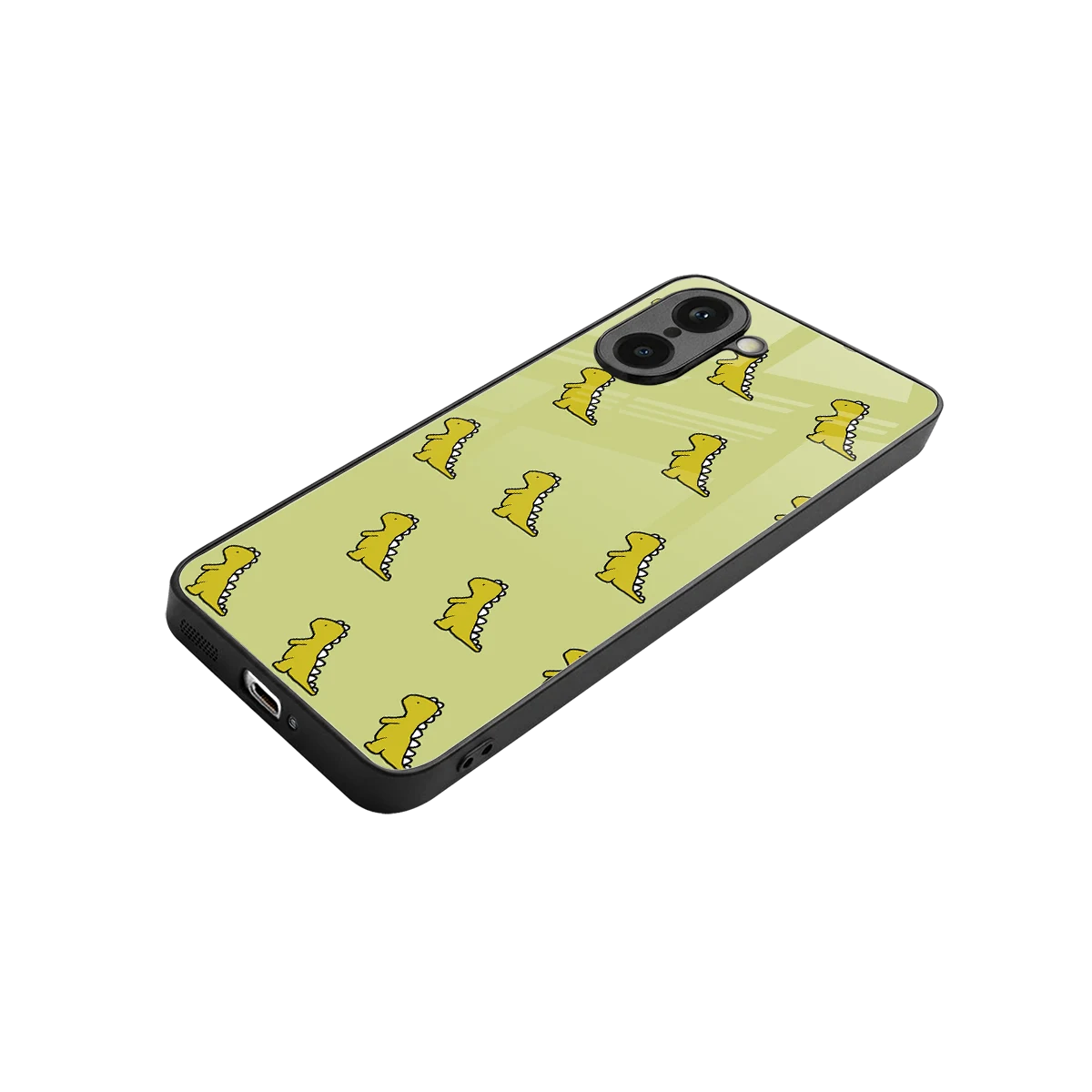 Dino Golden stylish phone case for oneplus nord ce5 5g | glossy glass and slim fit