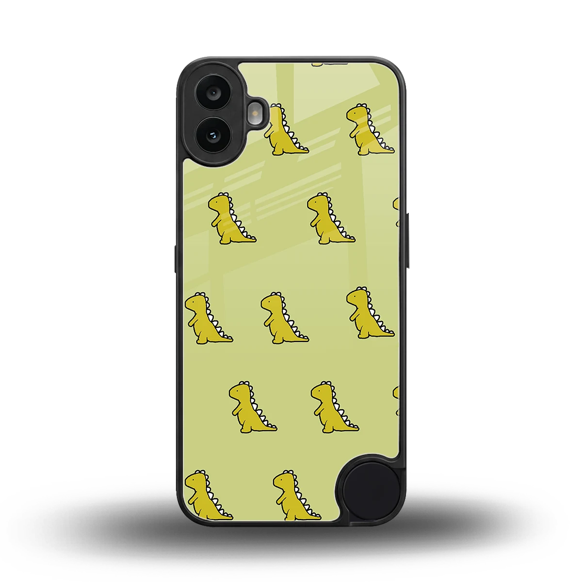 Dino Golden back phone cover | glass case for cmf nothing phone 1