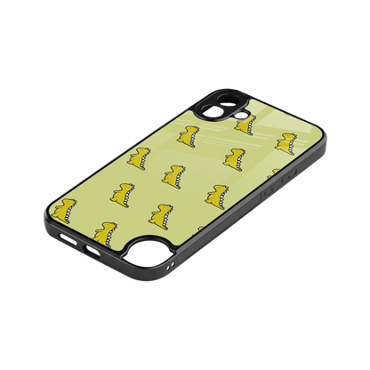 Dino Golden stylish phone case for cmf nothing phone 1 | glossy glass and slim fit