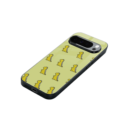Dino Golden stylish phone case for google pixel 10 pro xl | glossy glass and slim fit