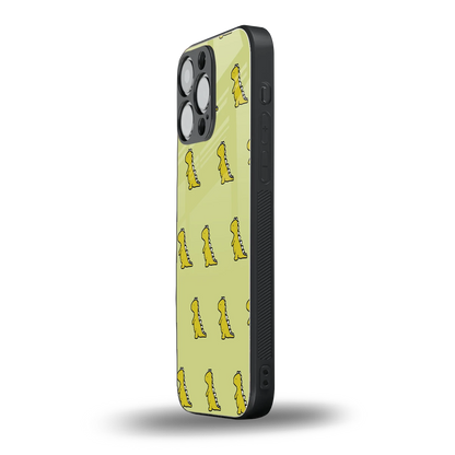 Dino Golden iphone 12 pro max mobile cover | shockproof glass phone case