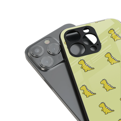 Dino Golden Phone Case for Iphone 16 | Glass Case