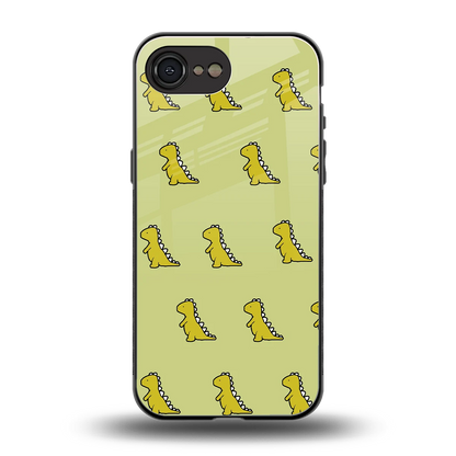 Dino Golden back phone cover | glass case for iphone 17e