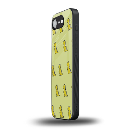 Dino Golden iphone 16e mobile cover | shockproof glass phone case