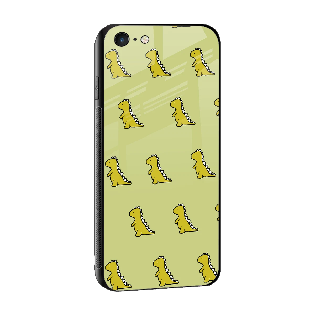Dino Golden sleek iphone 6 cover with tempered glass back and TPU edges