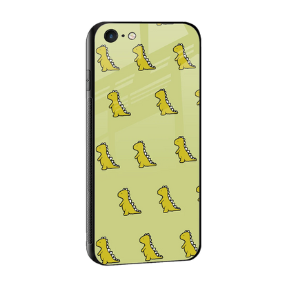 Dino Golden sleek iphone 6 cover with tempered glass back and TPU edges