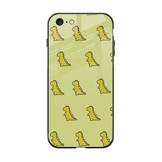 Dino Golden back phone cover | glass case for iphone 6
