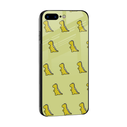 Dino Golden sleek iphone 7 plus cover with tempered glass back and TPU edges