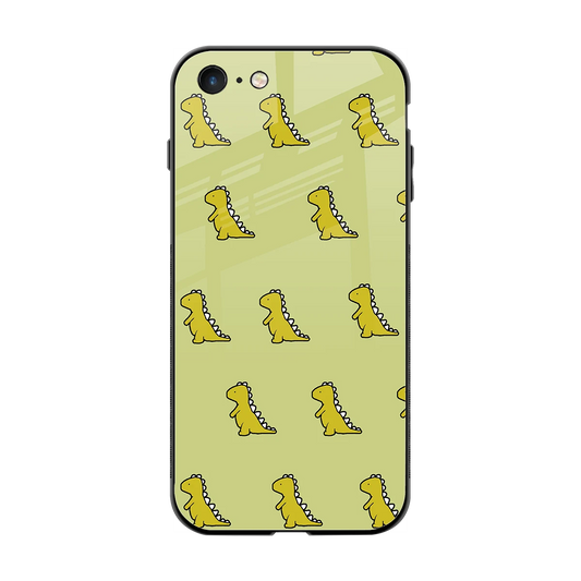 Dino Golden back phone cover | glass case for iphone 7
