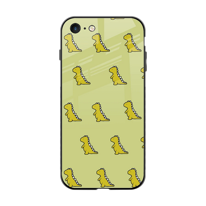 Dino Golden back phone cover | glass case for iphone 8