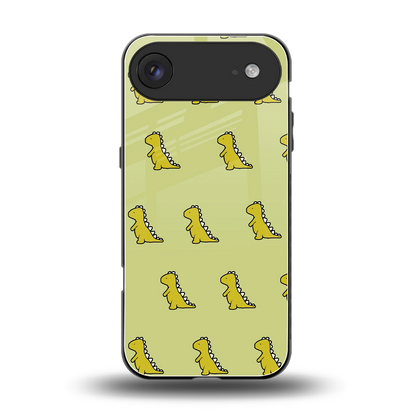 Dino Golden back phone cover | glass case for iphone air