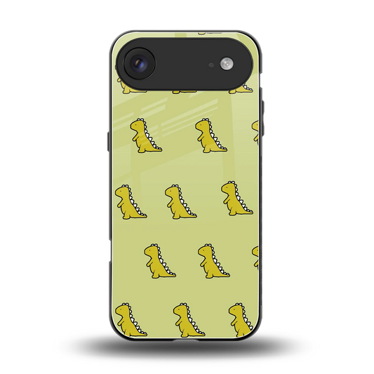 Dino Golden back phone cover | glass case for iphone air